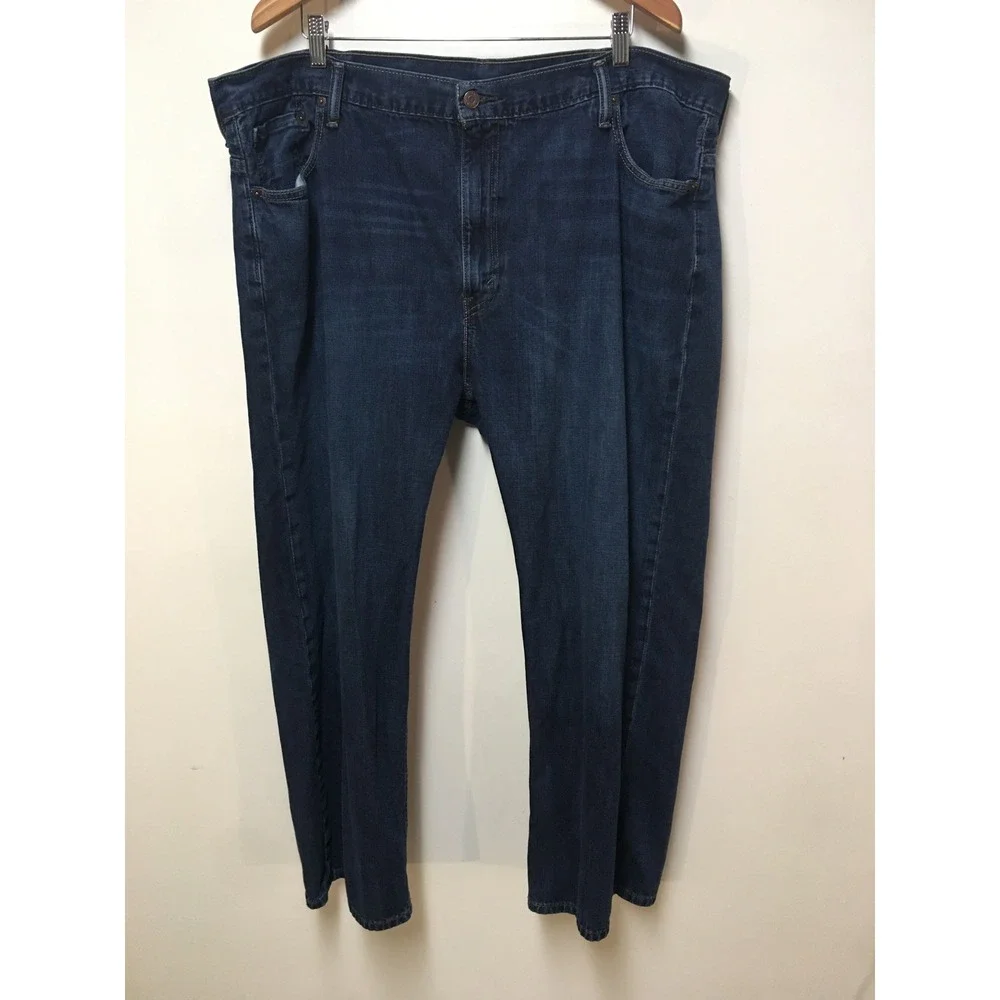 Levi's 569 Loose Straight Jeans Mens W44 L28 Dark Wash Blue Denim